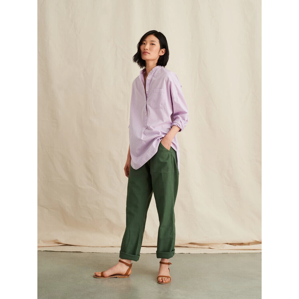 Alex Mill Solid Shore Shirttail Tunic Boyfriend Shirt In Lilac Size XS $169